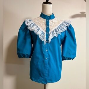 60s/70s Square Dance Blouse